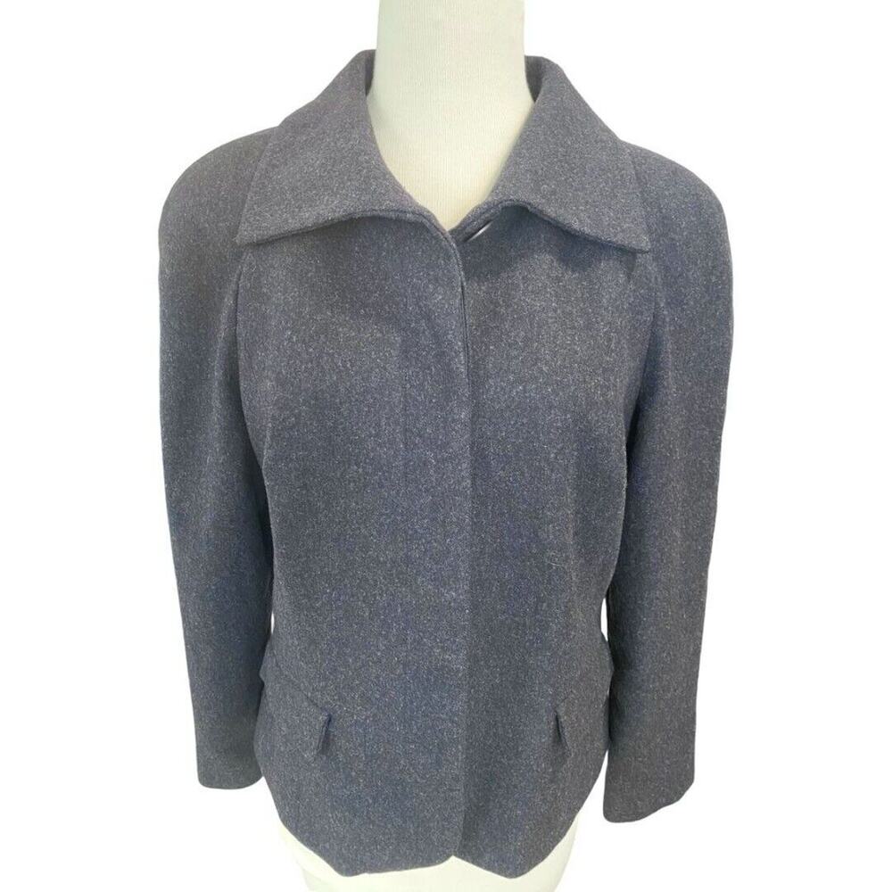 10 Logic August Silk Wool Cashmere Blend Business Jacket Career - Picture 2 of 8